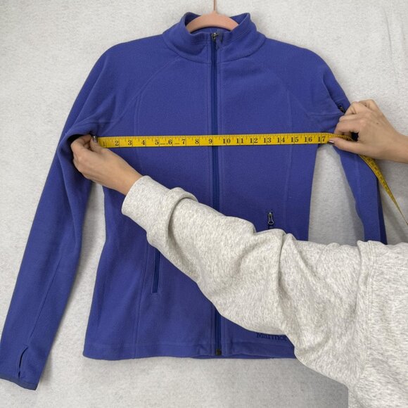 Marmot Jacket Womens XS Purple Polartec Fleece Full Zip Pockets Outdoor D8290 - Picture 5 of 15
